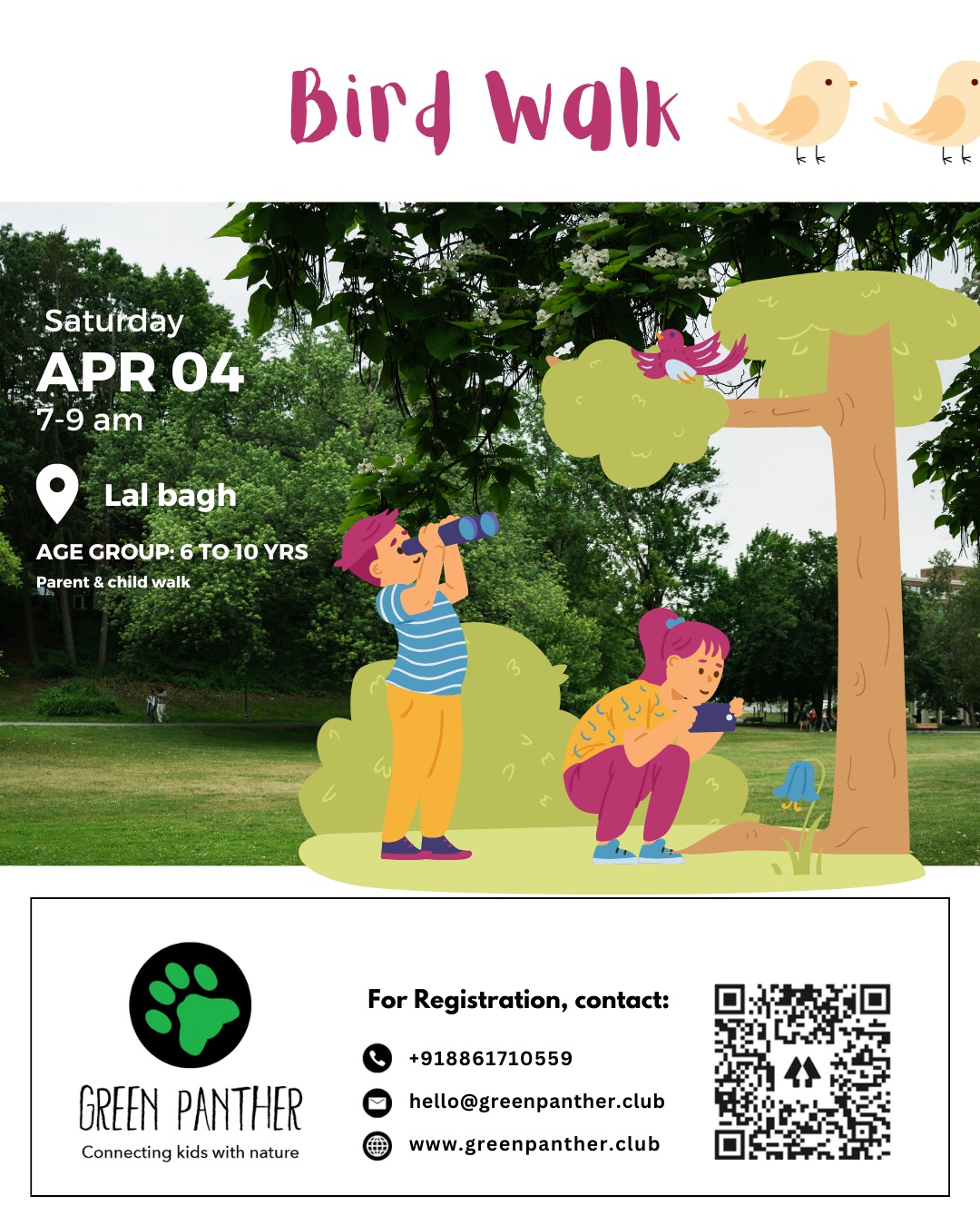 Bengaluru - Bird Walk for Kids - 4th April